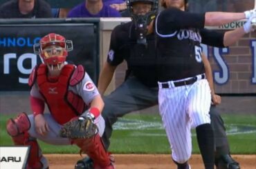 Ce n’est pas Nolan, ce n’est pas Blackmon. Le plus long HR de @rockies de 2017 provient de… ...