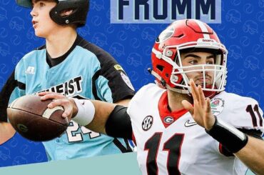 @ jake_fromm11 joué dans le #LLWS. Maintenant, il est dans la finale des matchs de football universitaire ...