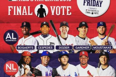 Les candidats de @esurance #FinalVote sont IN. Il est temps de frapper les bulletins de vote. MLB.com/Vot ...