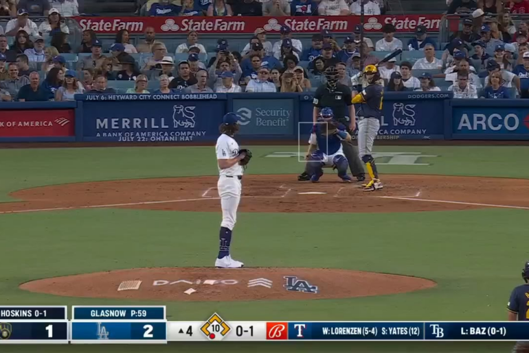 (Point fort) Rhys Hoskins frappe son deuxième grand chelem de l'année pour donner l'avantage aux Brewers 5-2 sur les Dodgers !