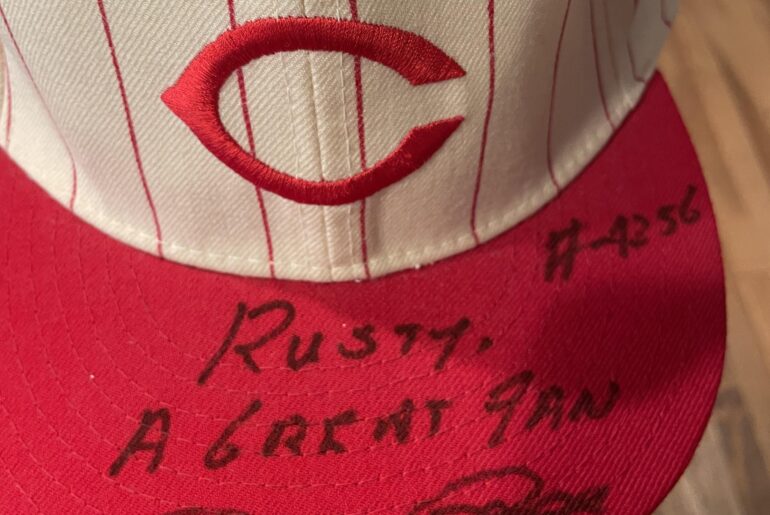 Chapeau autographe Pete Rose - Merci papa !